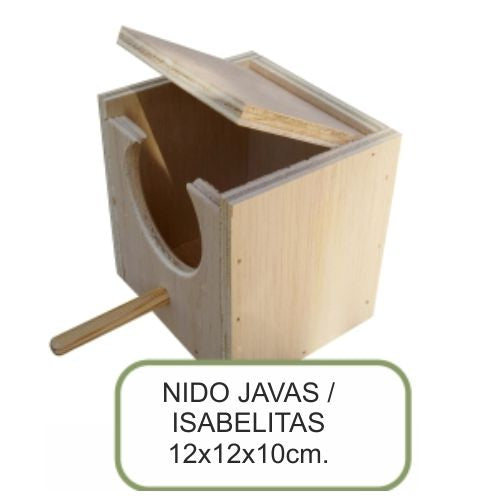 NIDO MADERA .JAVAS / ISABELITAS