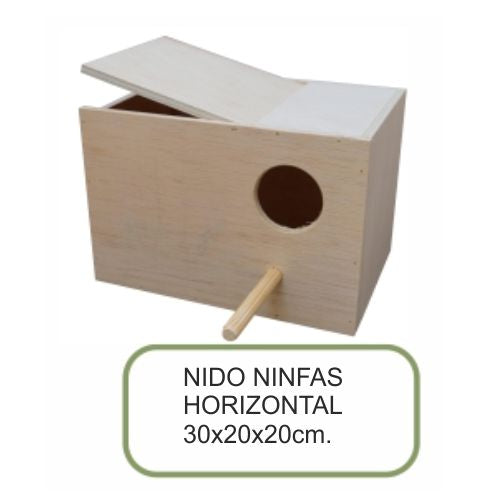 NIDO MADERA NINFAS HORIZONTAL