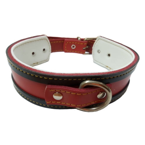 COLLAR GALGO ROJO BORDE NEGRO 40X4CM