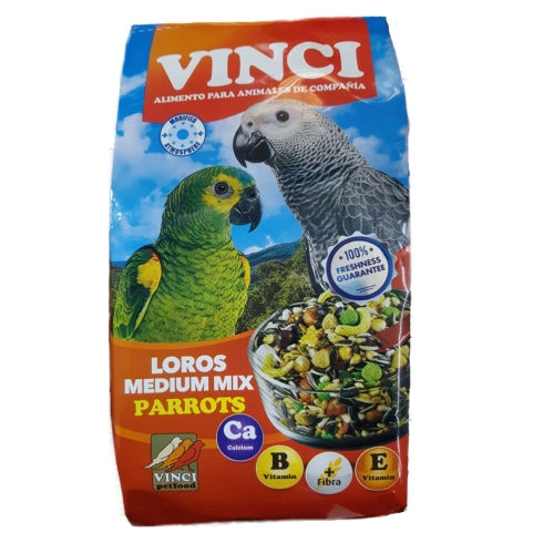 LOROS MEDIUM MIX VINCI Bolsa 4 KG.