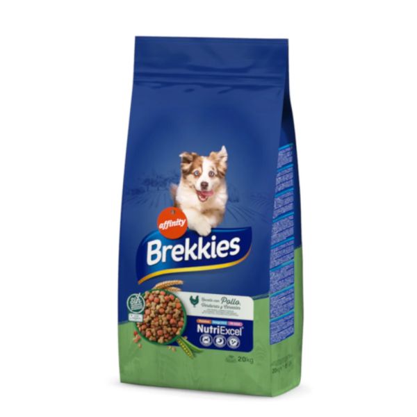 BREKKIES DOG RECETA CON POLLO 20 KG.