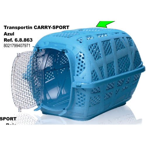 TRANSPORTIN PERRO CARRY-SPORT.AZUL 48,5x34x32cm.