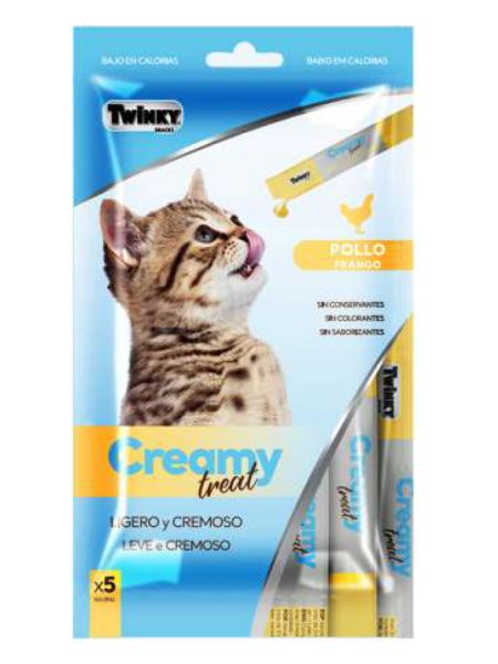 Snack CREMA con Pollo  5x15gr.Gatos