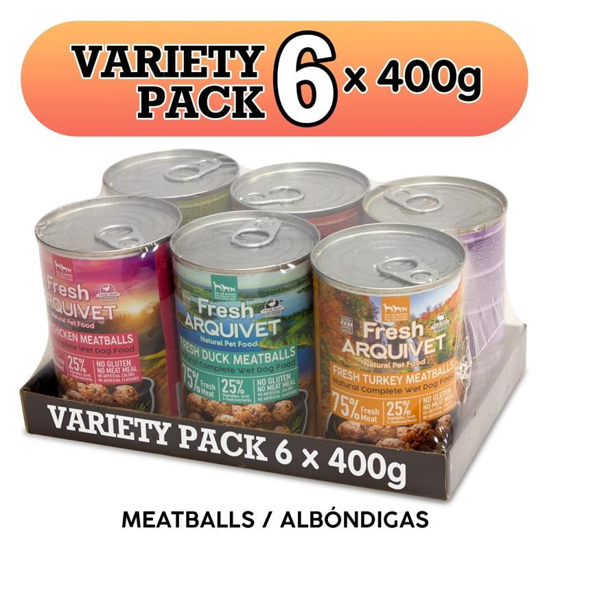 VARIETY PACK - 6 unidades x 400 g - Arquivet Albondigas