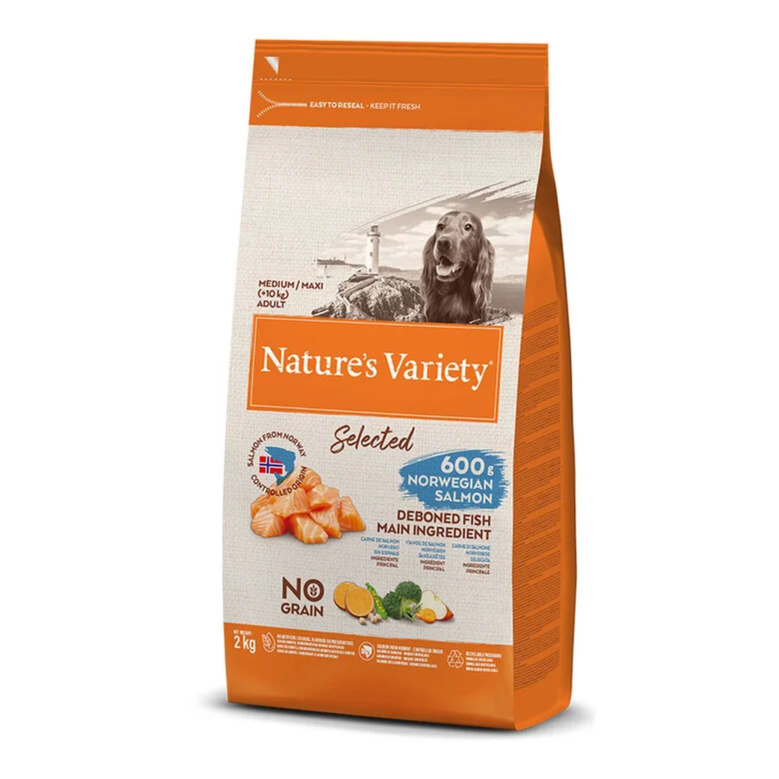 NATURES VARIETY SELECTED MEDIUM ADULT SALMON 2KG