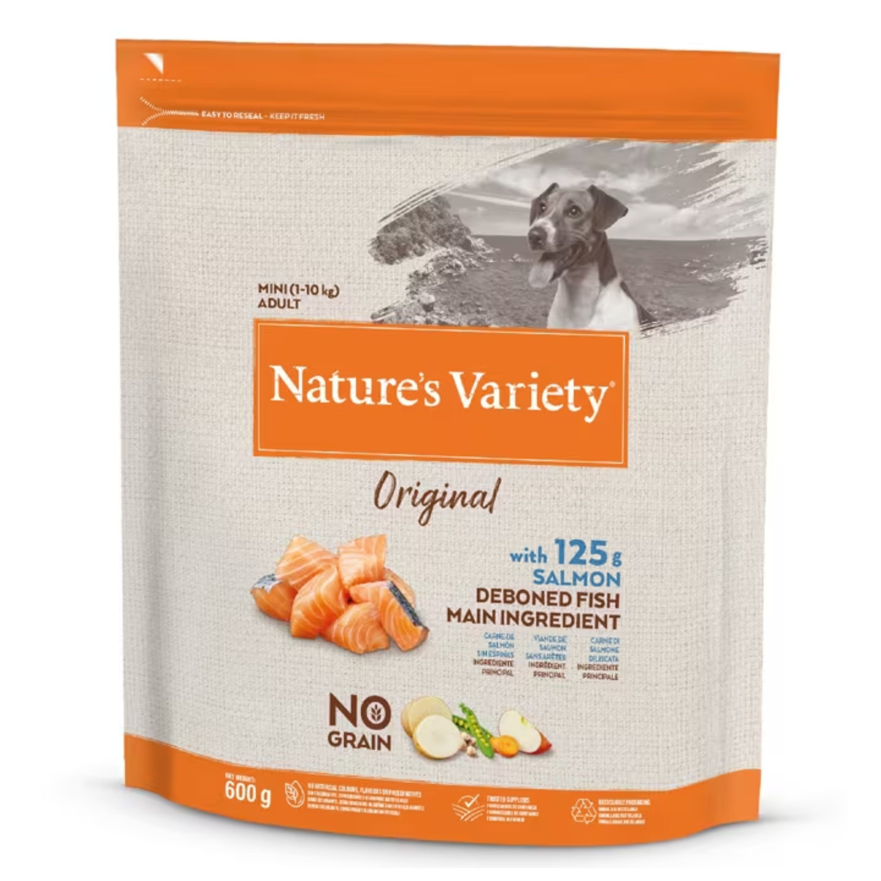 NATURES VARIETY ORIGINAL GF MINI ADULT SALMON 1.5 Kg