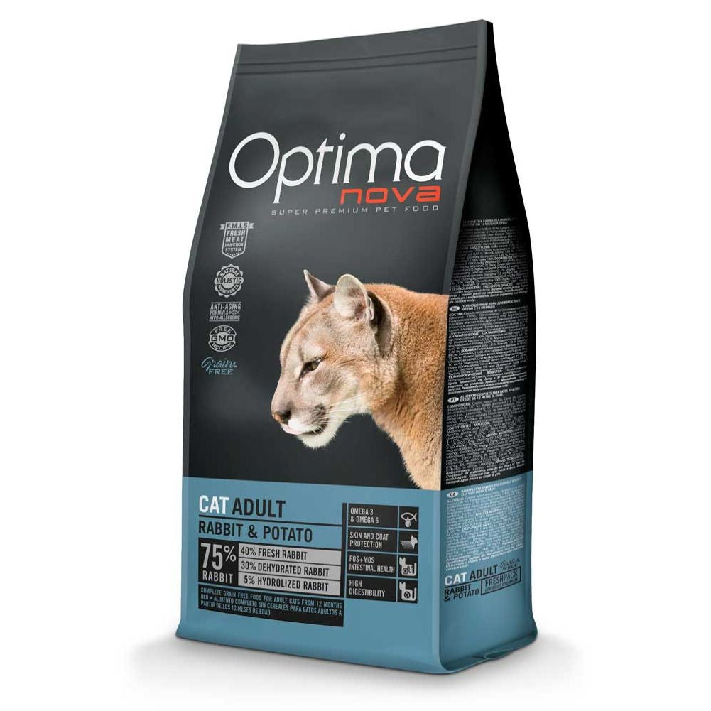 OPTIMA NOVA CAT ADULT RABBIT PATATA 8 Kg