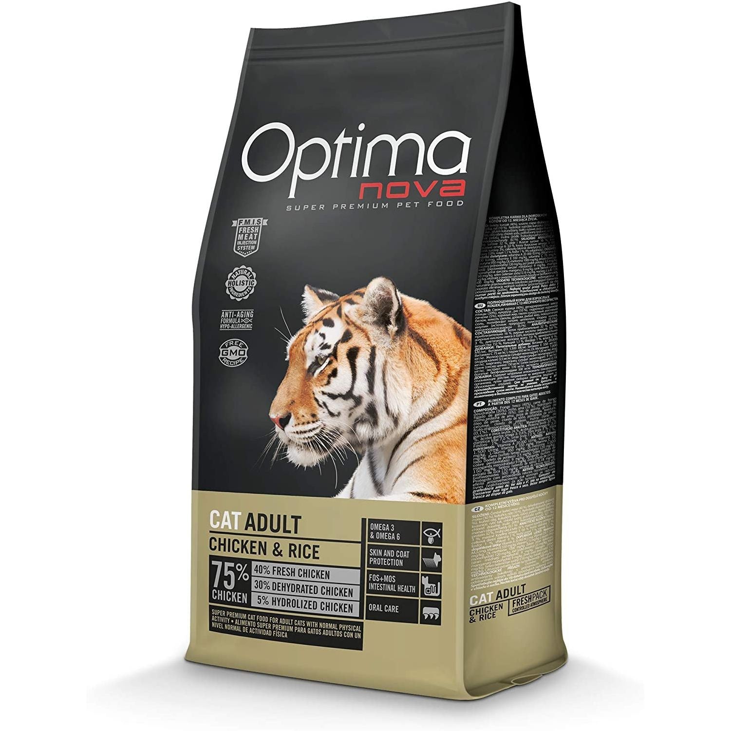 OPTIMA NOVA CAT ADULT CHIKEN RICE  8 KG.