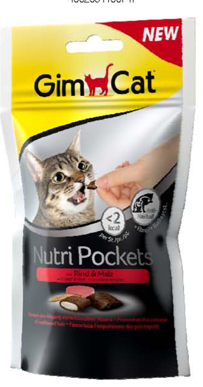 NUTRIPOCKETS GATO BUEY Y MALTA 60 GR.