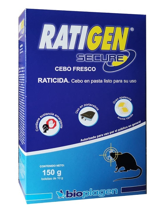 RATICIDA RATIGEN SECURE CEBO FRESCO 150 GR. Brodifacoun