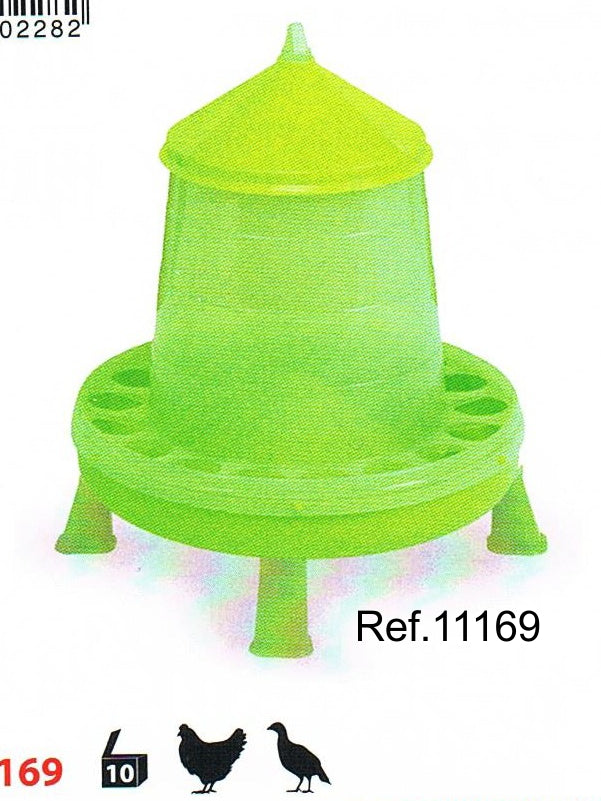 TOLVA PLASTICO AVES 8 KG CON PATAS. PISTACHO