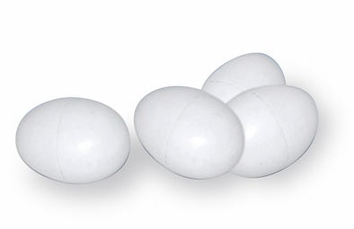 HUEVOS DE PLASTICO PALOMAS